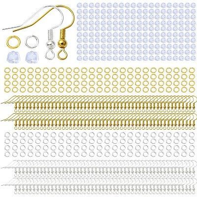 200Pcs 2 Color Brass Earring Hooks KK-YW0002-30-1