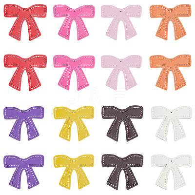 16Pcs 8 Colors PU Leather Pendants DIY-CL0001-29-1
