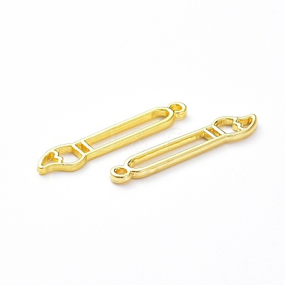 Painting Art Theme Alloy Open Back Bezal Pendants PALLOY-D200-02G-1