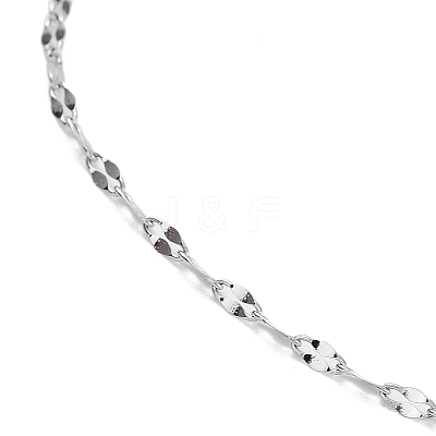 Adjustable 304 Stainless Steel Dapped Chain Necklaces LS-NJEW-K270-02P-1