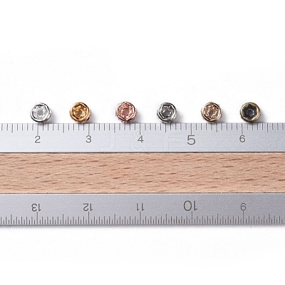 Brass Rhinestone Spacer Beads RB-X0013-10-NF-1