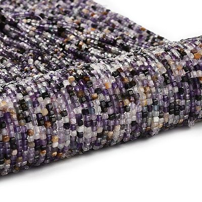 Natural Purple Fluorite Beads Strands G-RM2025-32A-04-1
