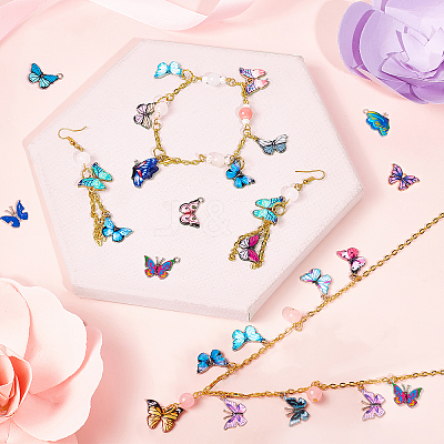 Printed Alloy Enamel Pendants PALLOY-PH0013-29-1