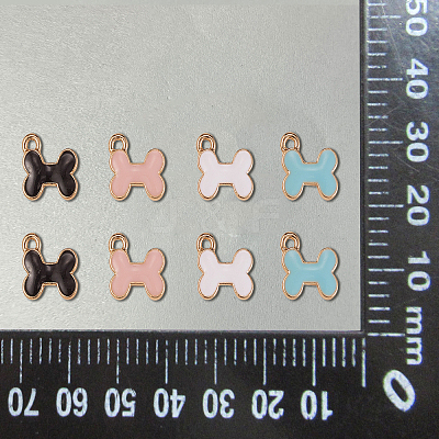 40Pcs 4 Colors Alloy Charms ENAM-CJ0001-83-1