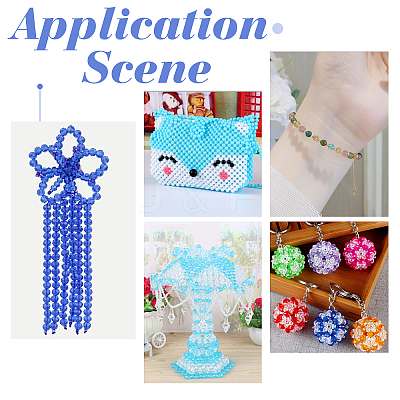 1050Pcs 15 Style Blue Series Transparent & Opaque Acrylic/Plastic Beads MACR-CA0001-10-1