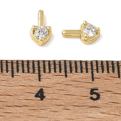 Brass Pave Clear Cubic Zirconia Charms CU-CBA9FFD-11G-03-1
