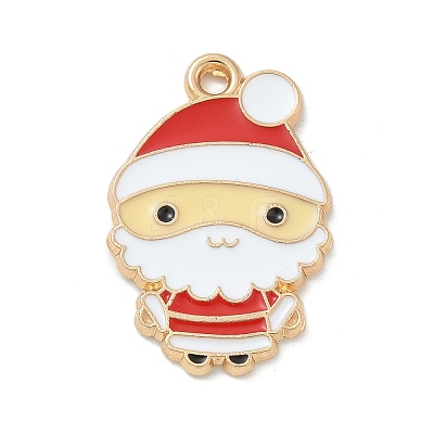 Christmas Alloy Enamel Pendants ENAM-K074-01G-10-1