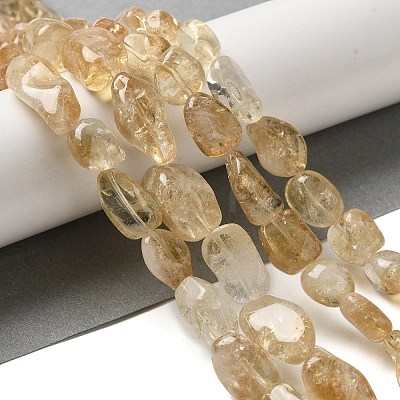 Heated Natural Citrine Beads Strands G-F771-D01-01-1