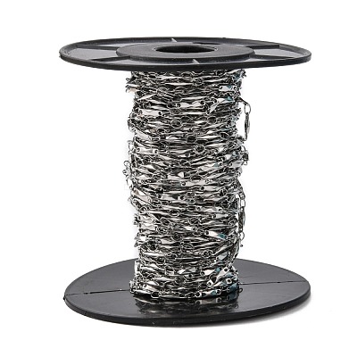 Tarnish Resistant 304 Stainless Steel Bar Link Chains CHS-K001-76-1