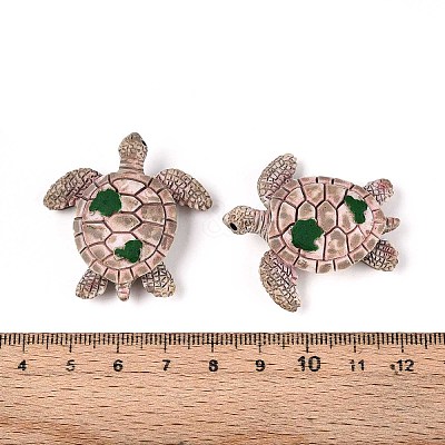 Turtle Opaque Resin Cabochons CRES-T025-35-1
