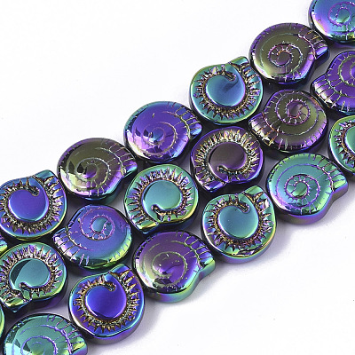 Electroplate Glass Beads Strands X-EGLA-S190-01B-1