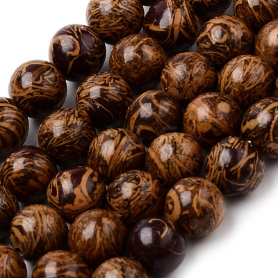 Natural Elephant Skin Jasper/Miriam Stone/Calligraphy Stone Beads Strands G-Q462-54-10mm-1