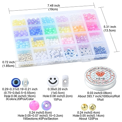 DIY Evil Eye Bracelet Making Kit DIY-FS0003-75-1