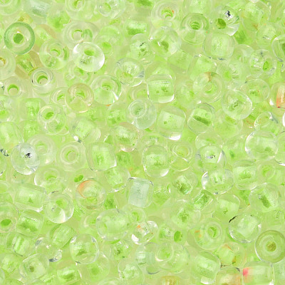 Glow in the Dark Luminous Transparent 8/0 Glass Seed Beads SEED-YWC0001-01I-1
