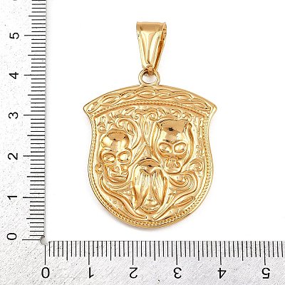304 Stainless Steel Pendants STAS-P409-01B-G-1