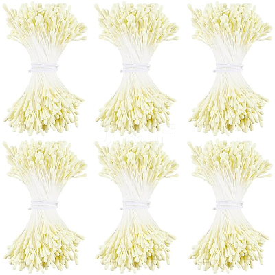 6Bundles Gypsum with Cotton Cord Artificial Flower Core DIY-GF0014-10A-1