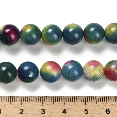 Dyed Natural Agate Beads Strands G-G203-09B-10mm-1