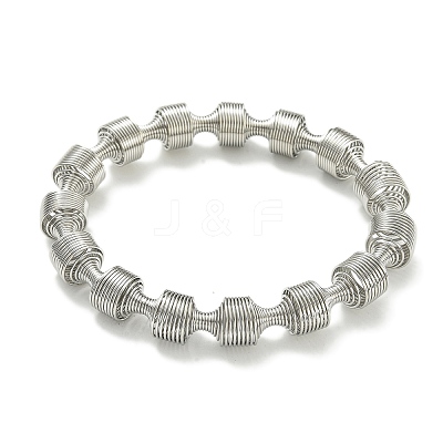 Non-Tarnish 304 Stainless Steel Spring Column Bracelets BJEW-H617-05P-1