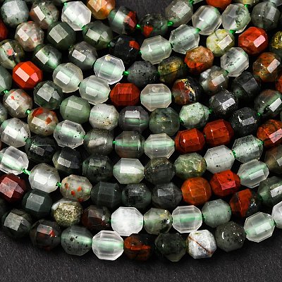 Natural African Bloodstone Beads Strands G-A260-A38-01-1