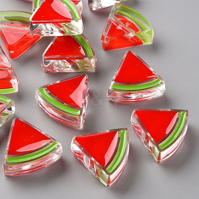 Transparent Enamel Acrylic Beads TACR-S155-001F-1