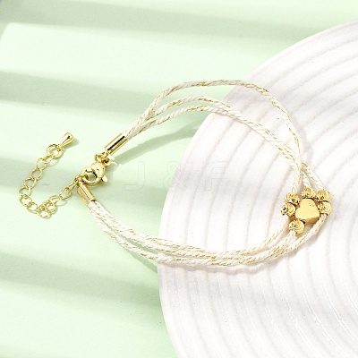 Polyester Multi-Strand Bracelets FB-CBA983F-02G-01-1