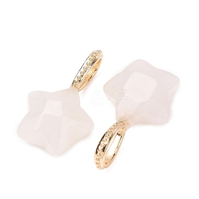 Natural Rose Quartz Pendants GG-CBAE2A3-02G-03-1