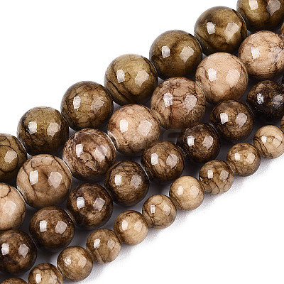Natural Persian Jade Beads Strands G-A255-A02-02E-1
