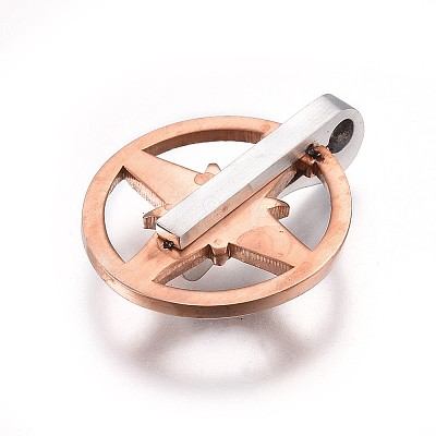 304 Stainless Steel Pendants STAS-O124-23M-1