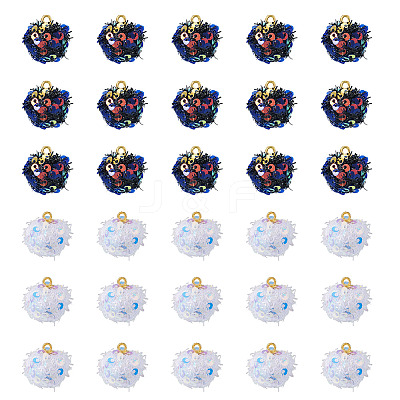 30Pcs 2 Colors Cloth Pendants FIND-TA0008-35-1