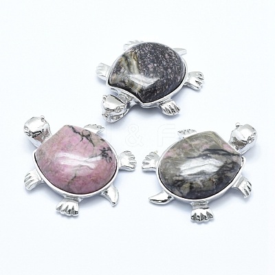Natural Rhodonite Pendant G-G759-B13-1