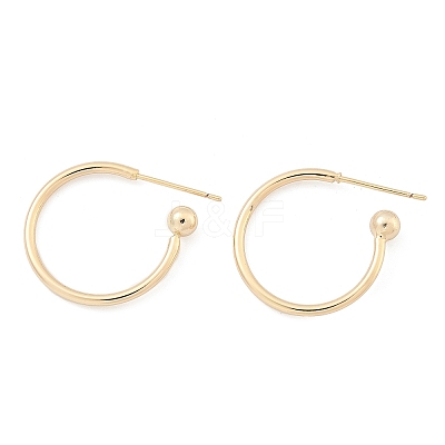 Brass Stud Earrings EJEW-L245-001LG-1