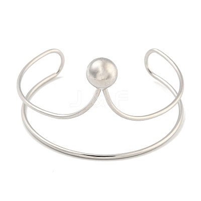 Non-Tarnish 304 Stainless Steel Cuff Bangles BJEW-P331-14P-1