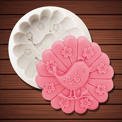 DIY Flower with Bird Soap Silicone Molds BIRD-PW0001-023-1