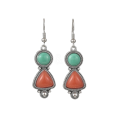 Bohemian Alloy & Enamel & Acrylic & Rhinestone Dangle Earrings for Women EJEW-JE07343-1