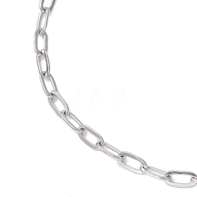 2.5MM 304 Stainless Steel Paperclip Chain Slider Bracelet Making AJEW-JB01402-1