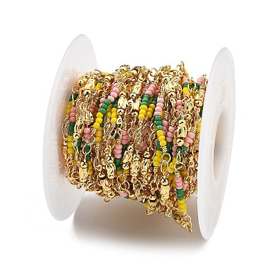 Brass Ball Chains KK-D368-02G-E-1