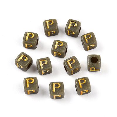 Plating Acrylic Beads OACR-N140-01G-P-1