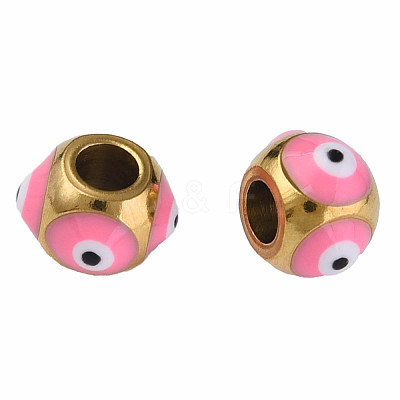 201 Stainless Steel Enamel Beads STAS-N087-59-04G-1