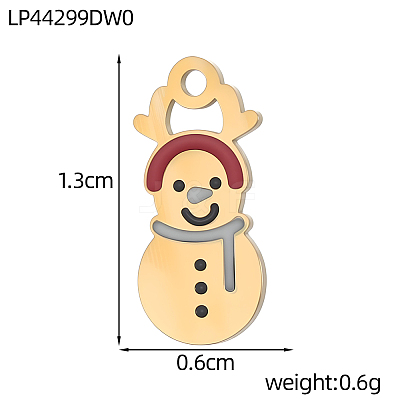 Christmas 304 Stainless Steel with Enamel Charms SA-OY003-80G-1