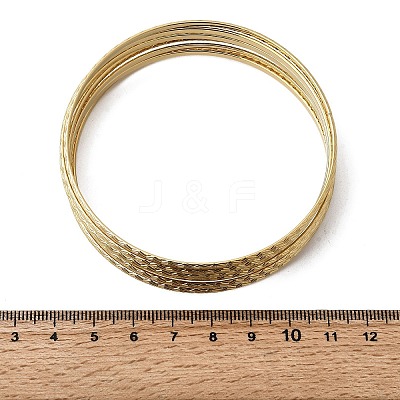 7Pcs 201 Stainless Steel Bangles for Women BJEW-Z151-04G-03-1