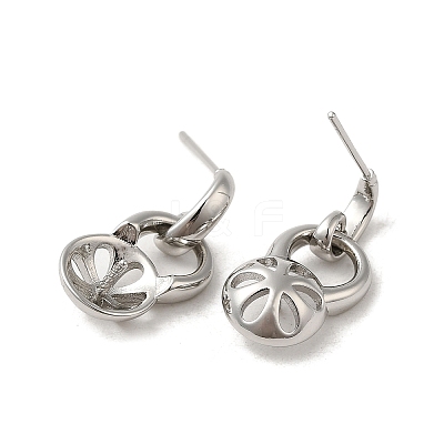 Brass Stud Earring Findings KK-M270-32P-1