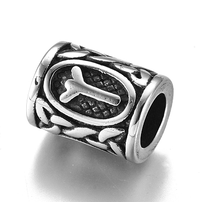 304 Stainless Steel European Beads OPDL-G010-07AS-04B-1