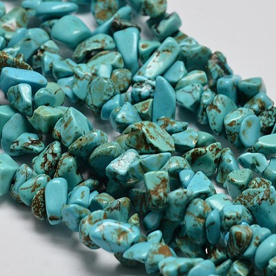 Chips Synthetic Turquoise Beads Strands X-G-N0134-08A-1