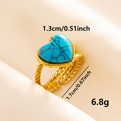 Adjustable 304 Stainless Steel Cuff Open Rings for Women VG7824-7-1