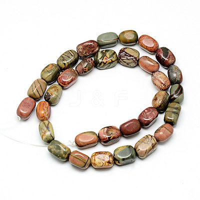 Natural Polychrome Jasper/Picasso Stone/Picasso Jasper Beads Strands X-G-Q948-84-1