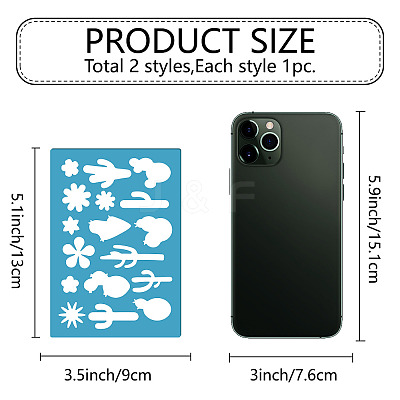Acrylic Earring Handwork Template DIY-WH0359-035-1