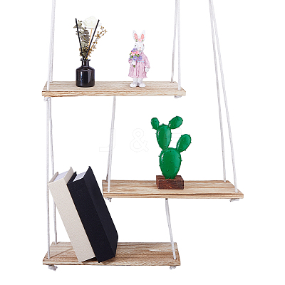 Wooden Hanging Storage Rack ODIS-WH0099-206-1