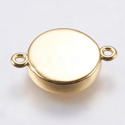 Brass Cabochon Connector Settings X-KK-E749-08G-1
