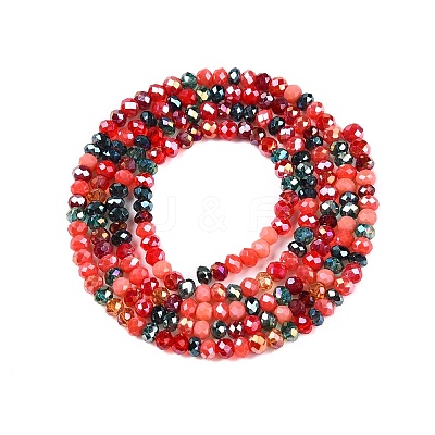 Electroplate Glass Beads Strands GLAA-T023-A16-01-1