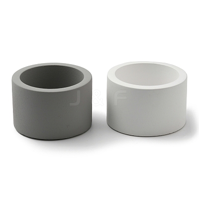 2Pcs 2 Colors Cement Candle Cups AJEW-FG0001-93A-1